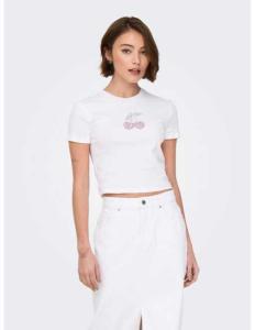 მაისურები ONLY - ONLKIRA S/S BLING O-NECK SHORT TOP JRS