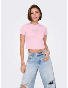 მაისურები ONLY - ONLKIRA S/S BLING O-NECK SHORT TOP JRS