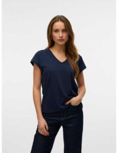 მაისურები Vero Moda - VMLUNA SS V-NECK TEE JRS NOOS