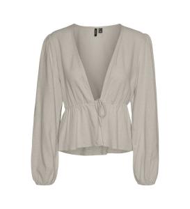 პერანგი Vero Moda - VMMYMILO L/S TIE-DETAIL TOP WVN GA