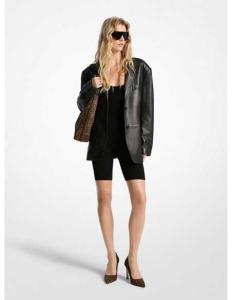 პიჯაკი MICHAEL MICHAEL KORS - LEATHER OVRSZED BLAZER