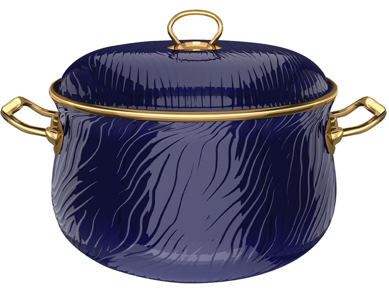 Berllong, ემალის ქვაბი, ლურჯი, 6.2 ლ