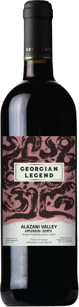 Georgian Legend, ალაზნის ველი, საფერავი, წითელი ნახევრადტკბილი, 2018 წ.