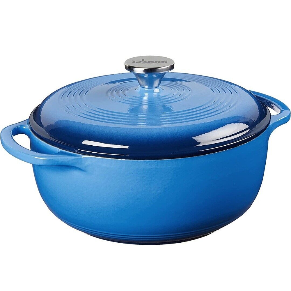 Lodge, ქვაბი თავსახურით, ემალირებული თუჯი, ლურჯი