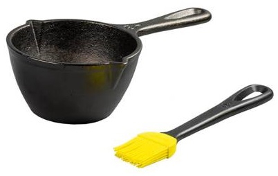 Lodge, თუჯის ქვაბი ფუნჯთან ერთად