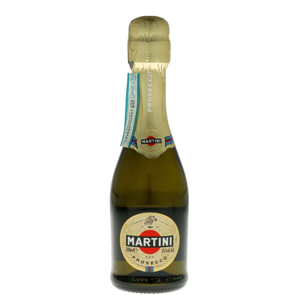 Martini Prosecco, გლერა, თეთრი მშრალი ცქრიალა ღვინო, 200 მლ.