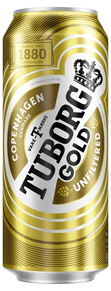 Tuborg, ოქროსფერი, გაფილტრული ლუდი, 450 მლ.