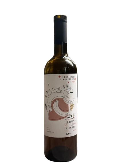კოხტა ღვინო, რქაწითელი, თეთრი მშრალი ღვინო, 2023 წ.