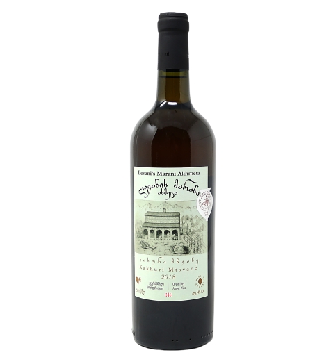 ლევანის მარანი ახმეტა, ქვევრის კახური მწვანე, ქარვისფერი მშრალი ღვინო, 2018 წ.