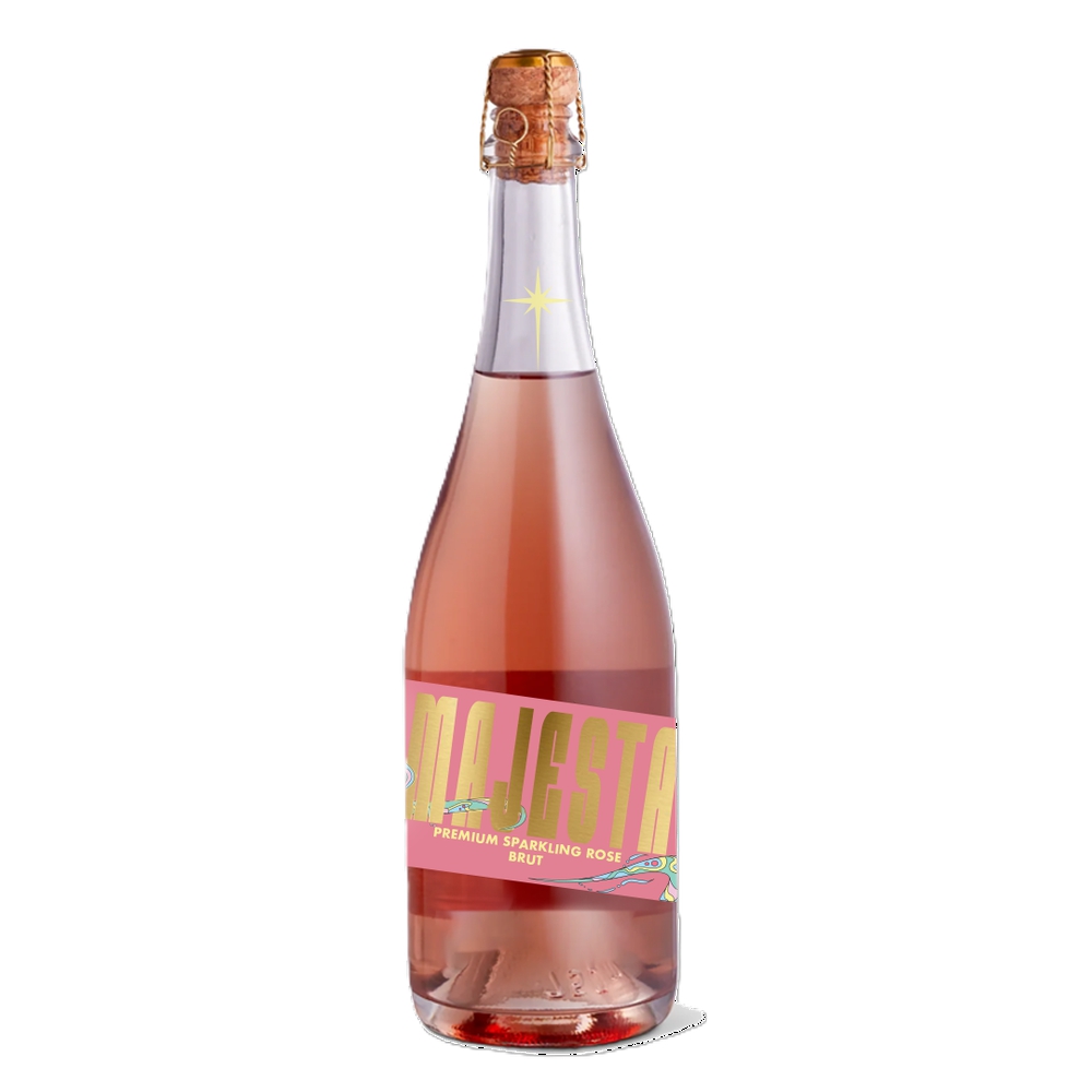 მაჯესტა, ღვინო ცქრიალა, როზე ბრუტი.