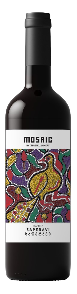 მოზაიკა, საფერავი, წითელი მშრალი, 2021.