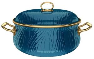 Berllong, ემალის ქვაბი, ცისფერი, 6.2 ლ