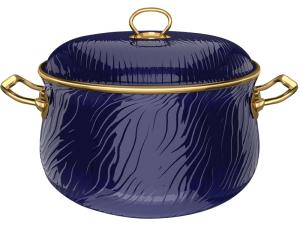 Berllong, ემალის ქვაბი, ლურჯი, 6.2 ლ