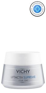Vichy Lifactiv Supreme ნაოჭების საწინააღმდეგო მოვლის კრემი კანის ელასტიურობისთვის SPF 30 50 მლ