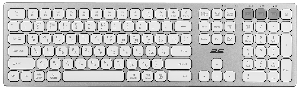 2E KS270 Wireless Keyboard Silver/White