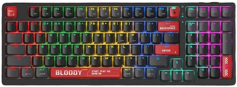 A4tech Bloody WS98 Dual-Core Wireless Mechanical Gaming Keyboard Sports Red