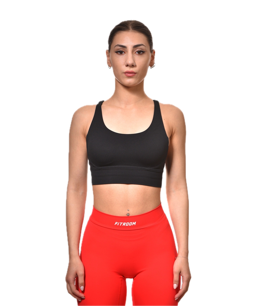 Fitroom, WOMAN, სპორტული ტოპი, ზომა - Medium, Sports Bra Black Babe