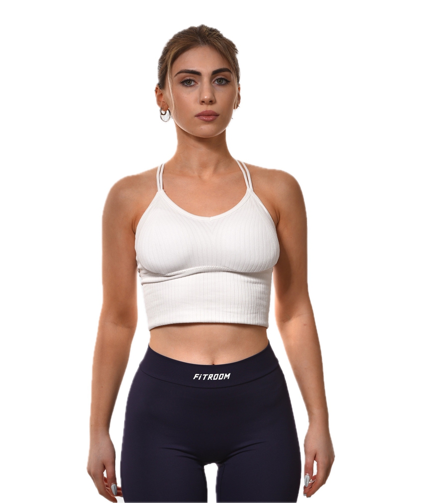 Fitroom, WOMAN, სპორტული ტოპი, ზომა - One Size, White