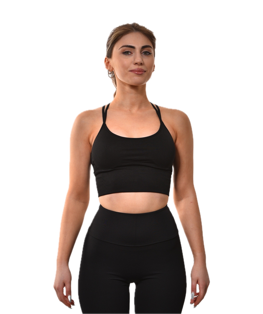 Fitroom, WOMAN, სპორტული ტოპი, ზომა - X Small, Sports Bra Black Star