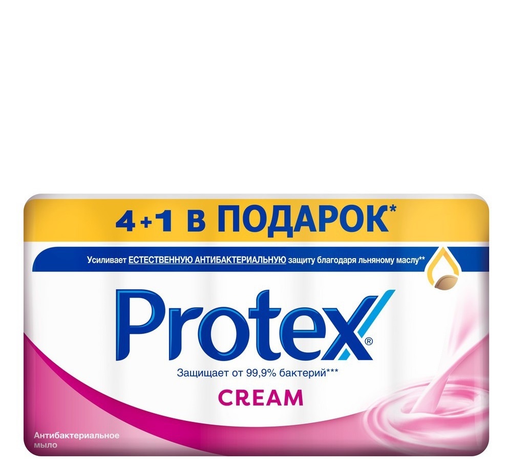 Protex Cream მყარი საპონი 4+1
