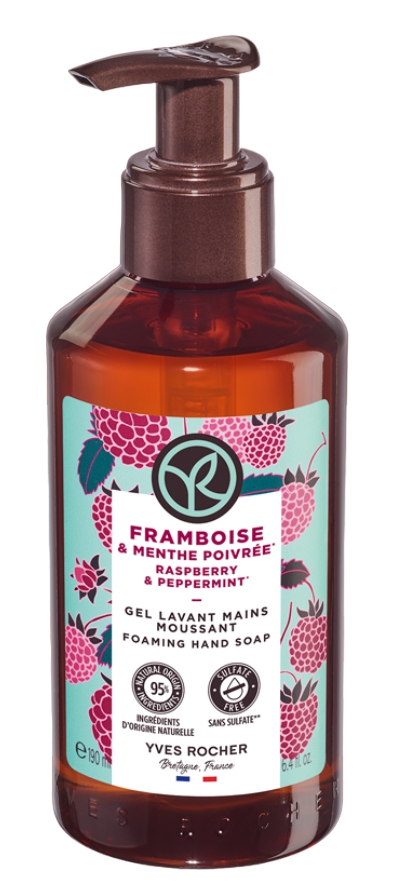 Yves Rocher Meadow Raspberry & Peppermint თხევადი საპონი 190 მლ