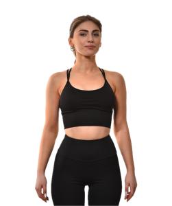Fitroom, WOMAN, სპორტული ტოპი, ზომა - X Small, Sports Bra Black Star