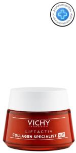 Vichy Lifactiv Collagen Specialist სახის ღამის კრემი 50 მლ