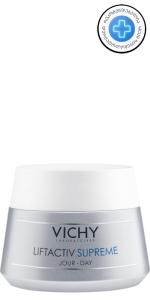 Vichy Lifactiv Supreme ნაოჭების საწინააღმდეგო კრემი ნორმალური და კომბინირებული კანის სიმკვრივისა და დატენიანებისთვის 50 მლ