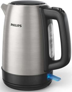 ელექტრო ჩაიდანი Philips HD9350/90 Metal Kettle-Spring Lid Light Indicator Silver/Black