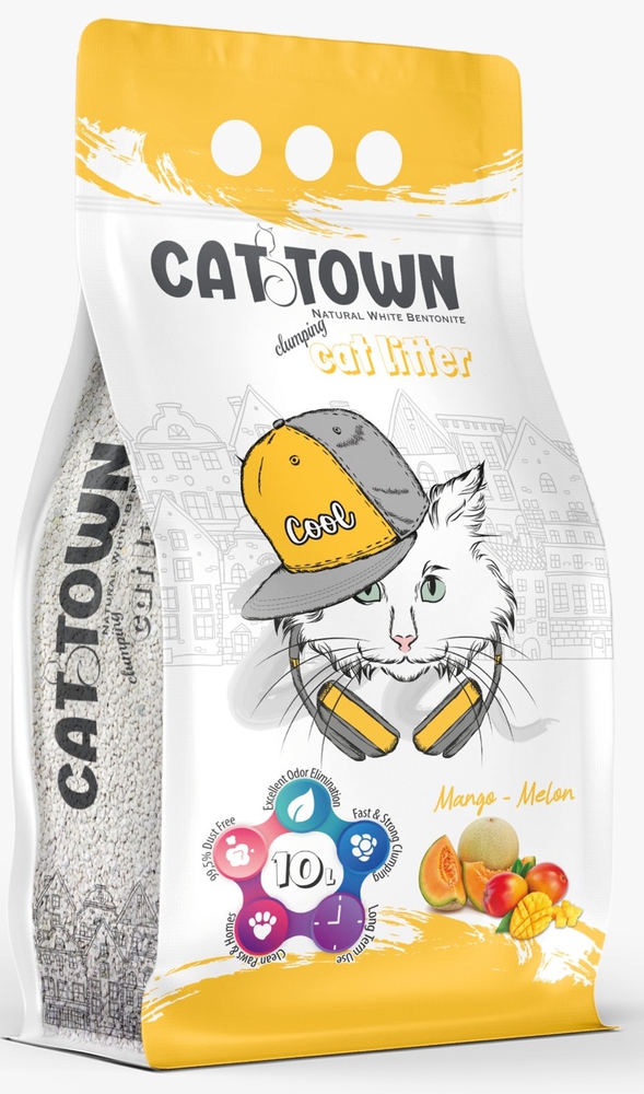 Cat Town, კატის ქვიშა მანგოს არომატით, 10ლ