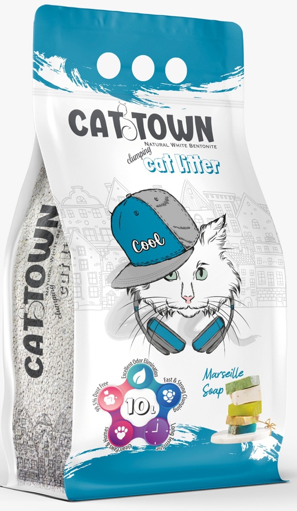 Cat Town, კატის ქვიშა საპნის არომატით, 10 ლ