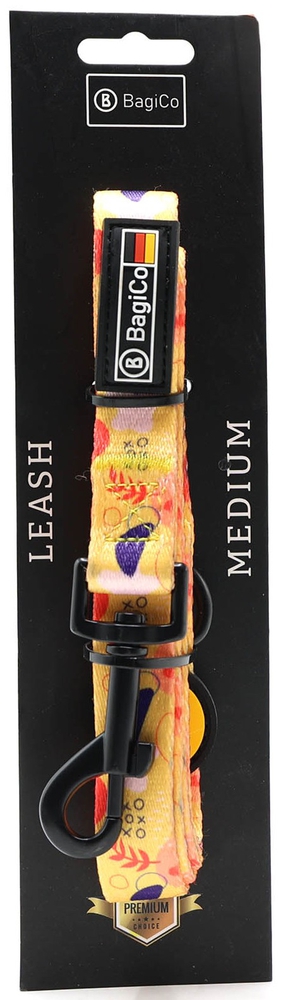 ბაგიკო, ძაღლის სატარებელი საბელი, Pat-Yellow, ზომა M