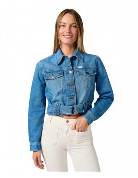 ქურთუკი WRANGLER - DENIM MOTO JACKET