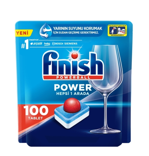 Finish, All In 1, ჭურჭლის სარეცხი მანქანის აბები, 100 ც.