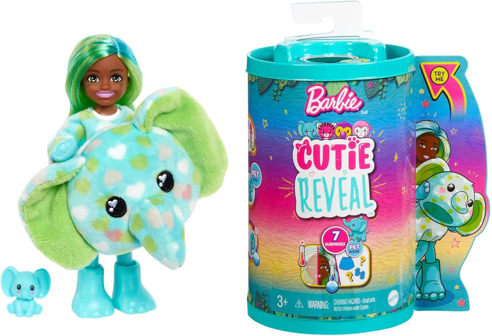 Mattel, Barbie Chelsea Cutie Reveal პატარა თოჯინა და აქსესუარები