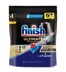 Finish Ultimate,  ჭურჭლის სარეცხი მანქანის აბი, 65 ც.
