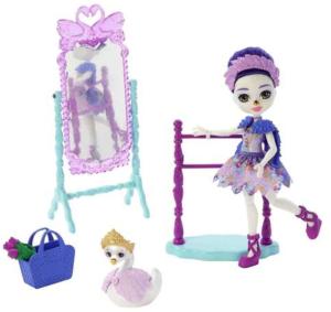 Mattel, Enchantimals თოჯინა დიდი საბალეტო სტუდიით, 15 სმ