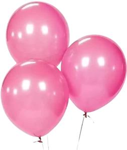 ქრომირებული ლატექსის ბუშტები, ვარდისფერი, 100 ც.