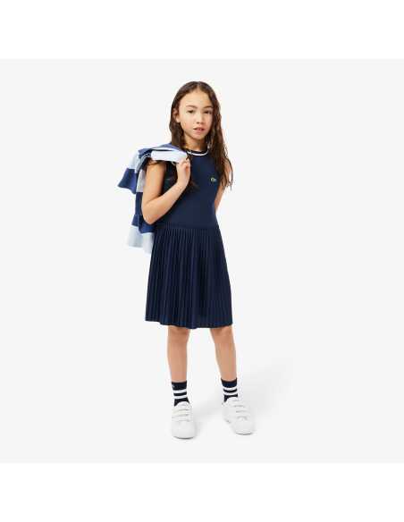 ბავშვის კაბა Lacoste - Sleeveless Pleated Jersey