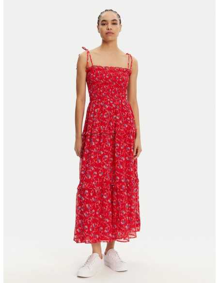 კაბა Tommy Jeans - TJW AOP CHIFFON MAXI DRESS EXT