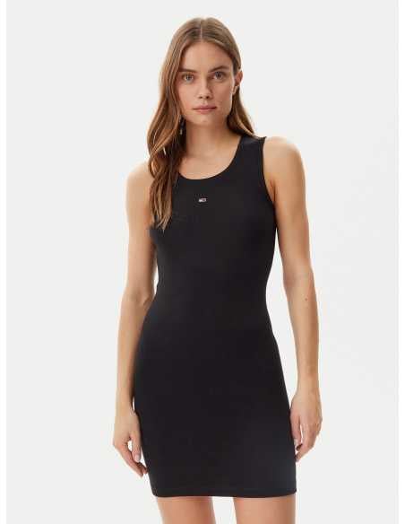 კაბა Tommy Jeans - TJW ESSENTIAL RIB BODYCON EXT