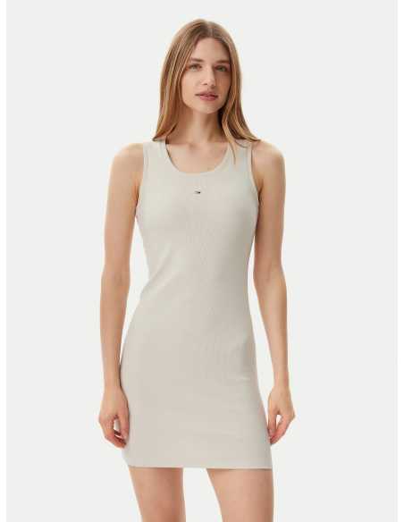 კაბა Tommy Jeans - TJW ESSENTIAL RIB BODYCON EXT