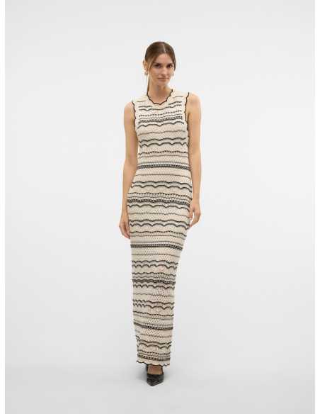 კაბა Vero Moda - VMMADEIRA SL O-NECK MAXI DRESS SE