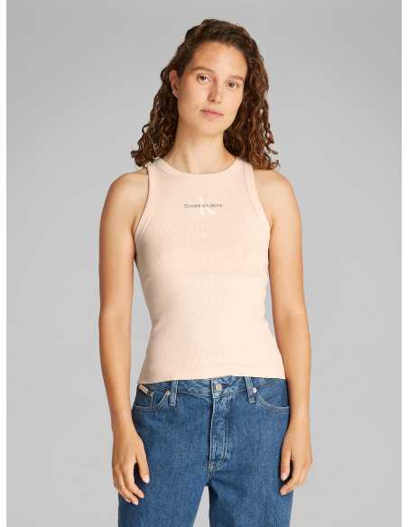 მაისურები CALVIN KLEIN JEANS - MONOLOGO RIB TANK TOP