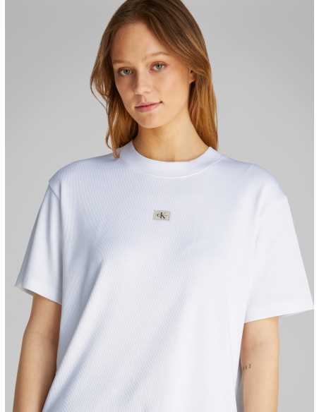 მაისურები CALVIN KLEIN JEANS - WOVEN LABEL RIB RELAXED TEE