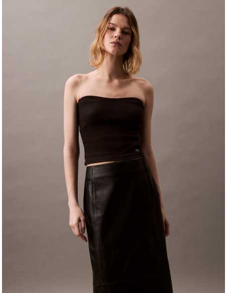 მაისურები CALVIN KLEIN JEANS - WOVEN LABEL RIB SLEEVELESS TOP