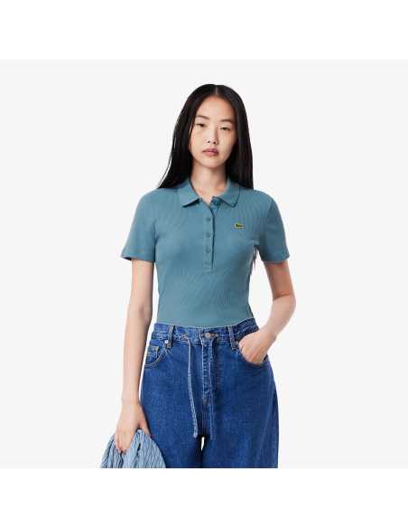 მაისურები Lacoste - WOMENS L.12.D SLIM FIT RIBBED COTTON POLO