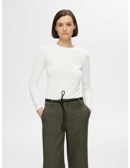 მაისურები SELECTED FEMME - BASIC LONG-SLEEVED T-SHIRT