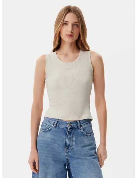 მაისურები Tommy Jeans - TJW SLIM SCRIPT RIB TANK TOP