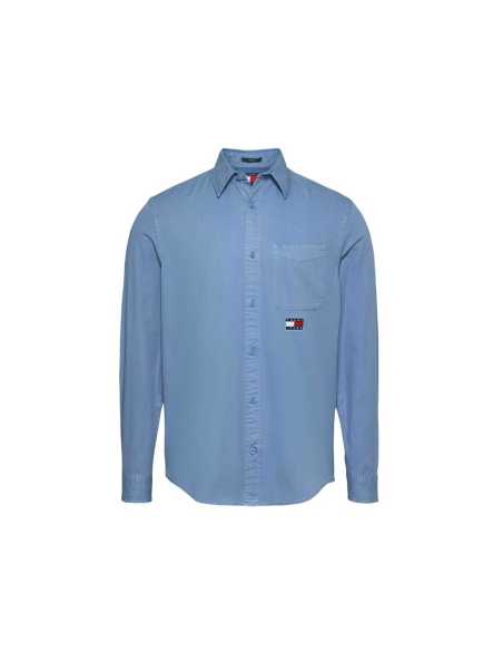 პერანგი Tommy Jeans - TJM REG WASHED TWILL LS SHIRT
